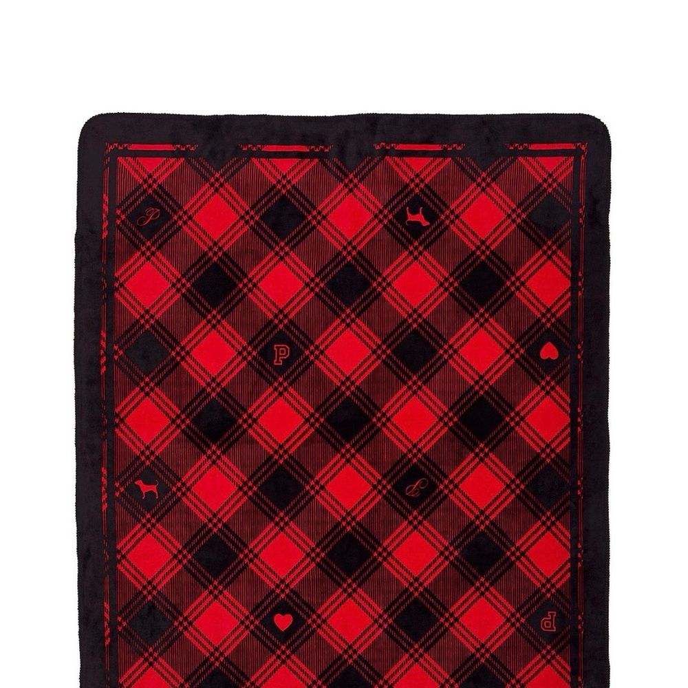 Victoria's Secret Red and Black Plaid Blanket